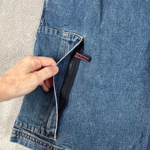 GUESS G.J. Mens Size 30 Denim Cargo Shorts Y2K USA Made Georges Marciano - Picture 5 of 10